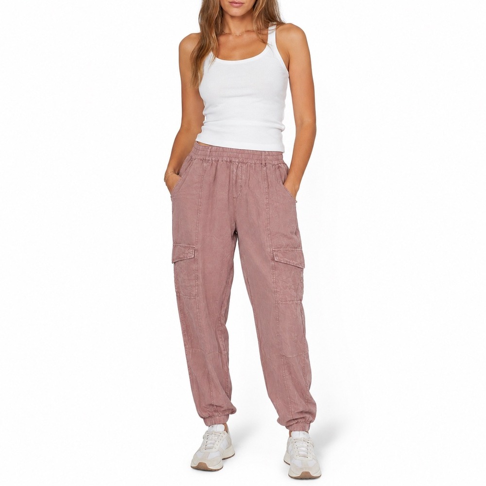 Sanctuary Standard Surplus Pink Lyocell Cargo Joggers XL Gorpcore Pastel Utility